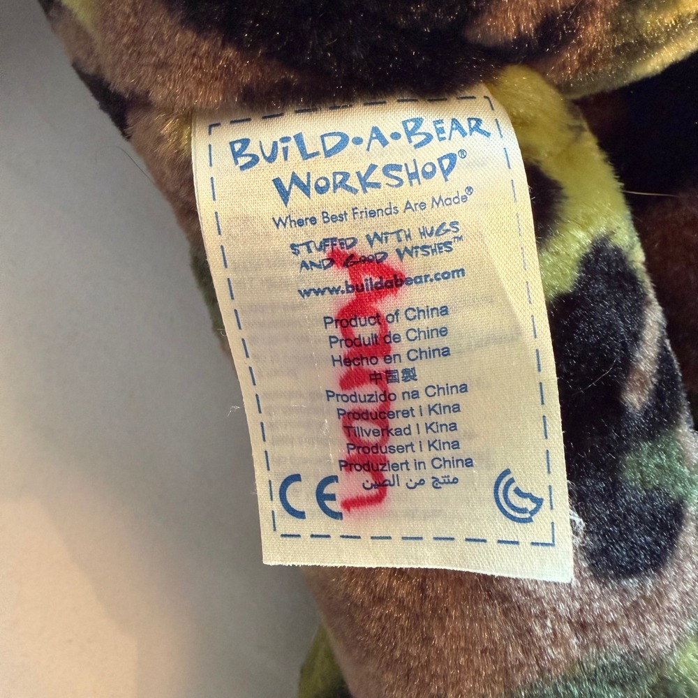 Build-A-Bear Camo Teddy Bear with Digital Camouflage Hat Military Plush 16 inch - Picture 4 of 9